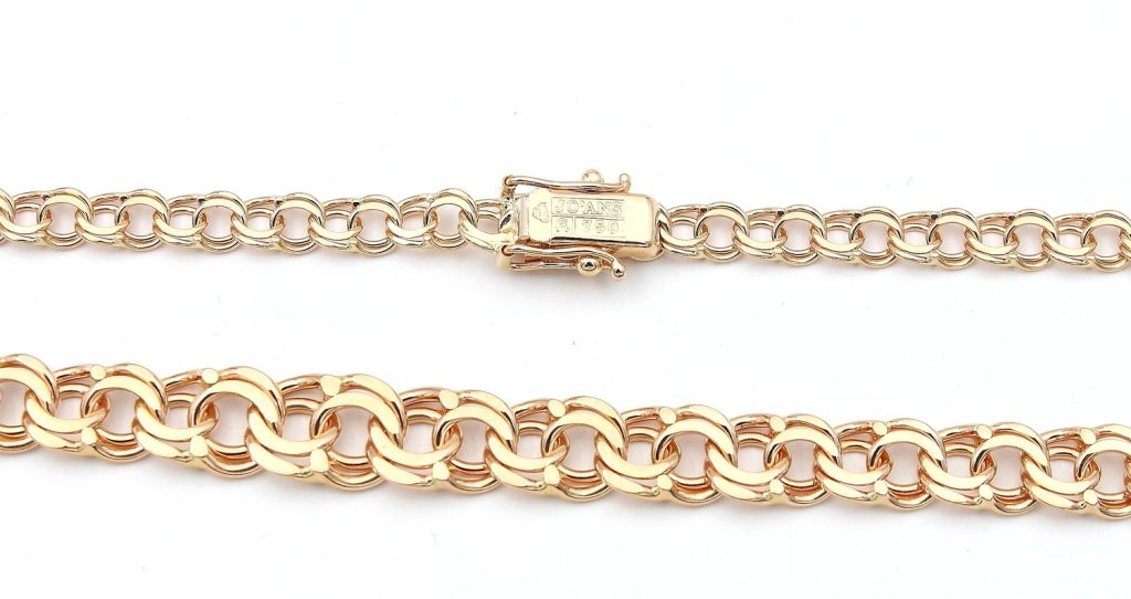 Bismarck halsband i 18 k guld- doserad