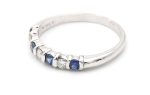 Diamant ring med safirer i 18k vitguld- 0,18 ct