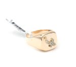 Klackring med diamanter i 18k guld