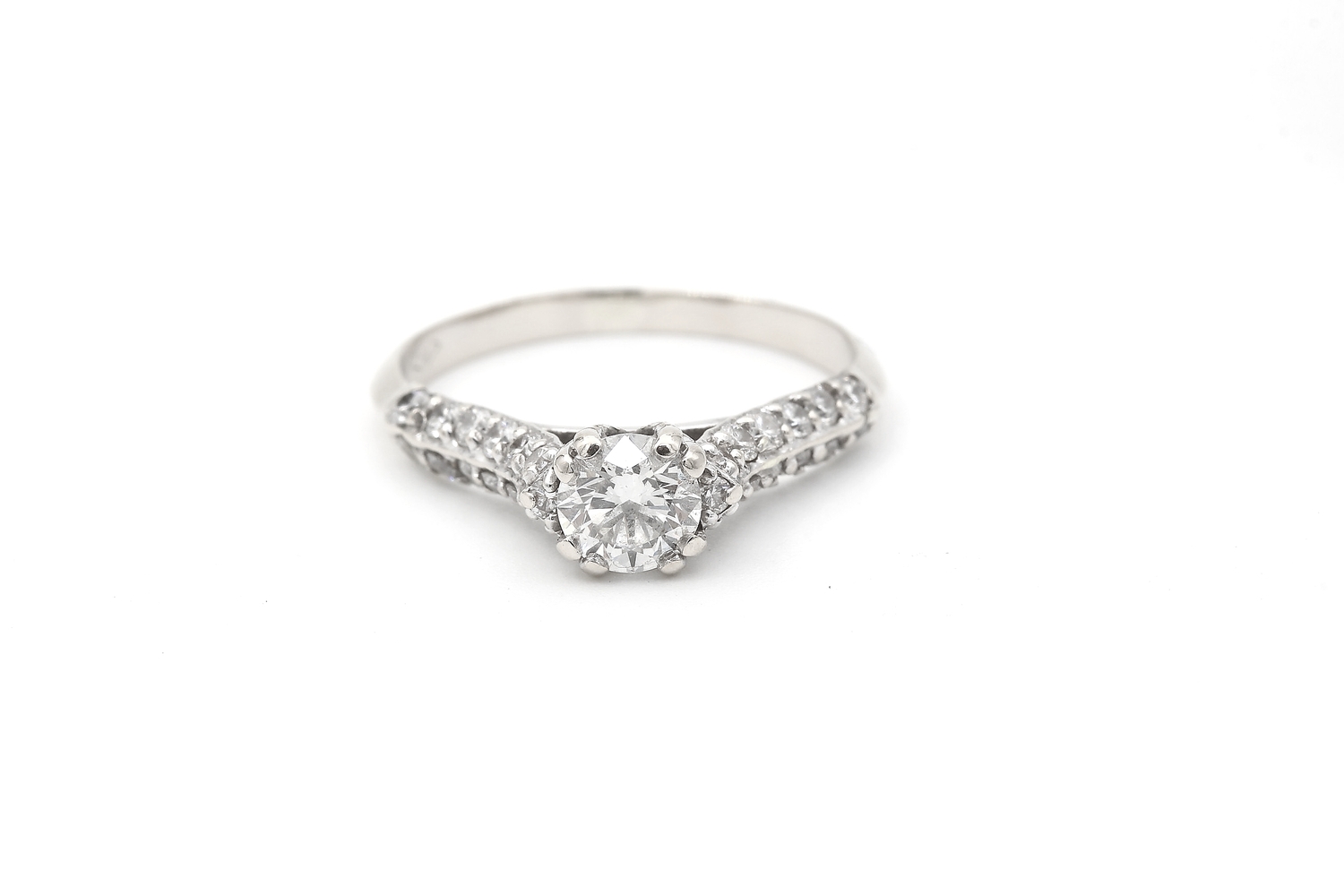 Diamantring i 18k vitguld- ca 0,59 ct