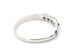 Diamant ring med safirer i 18k vitguld- 0,18 ct