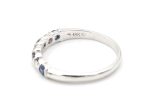 Diamant ring med safirer i 18k vitguld- 0,18 ct
