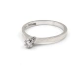 Diamantring i 18k vitguld- 0,12 ct.