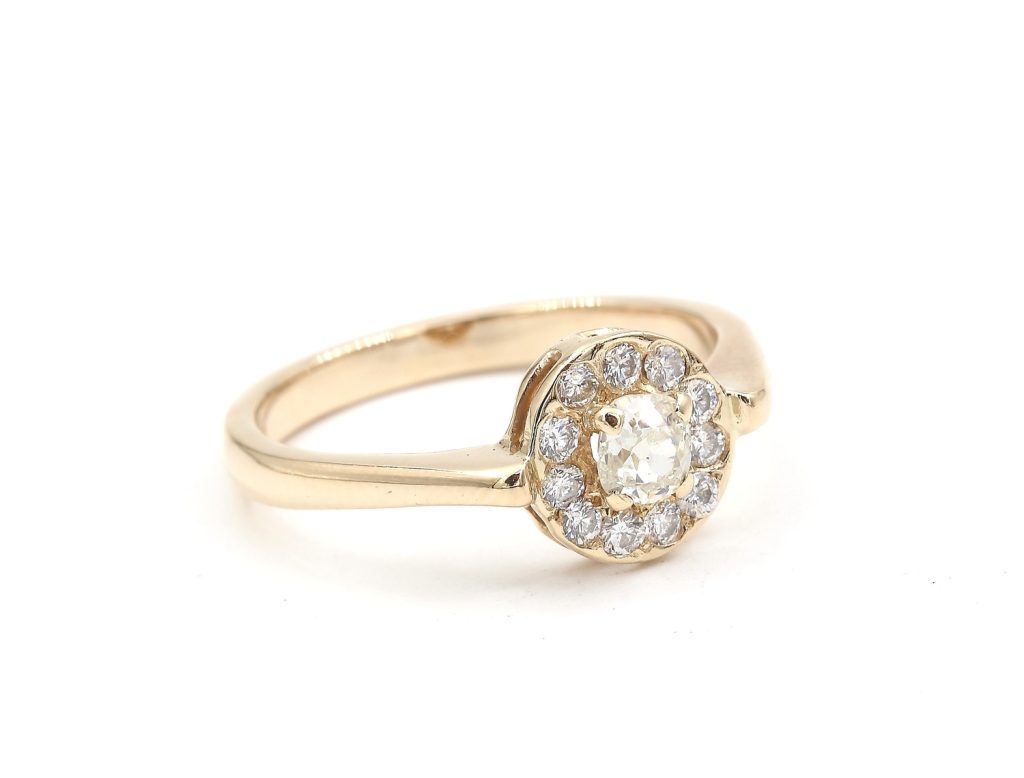 Diamantring i 18k guld- ca 0,42 ct Diamantring i 18k guld- ca 0,42 ct