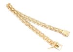 X-länk armband med stavar i 18k guld