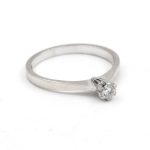 Diamantring i 18k vitguld- 0,12 ct.
