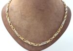Halsband i 18k guld och vitguld- ihålig