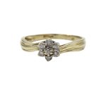 Diamantring i 18k guld med 7 diamanter