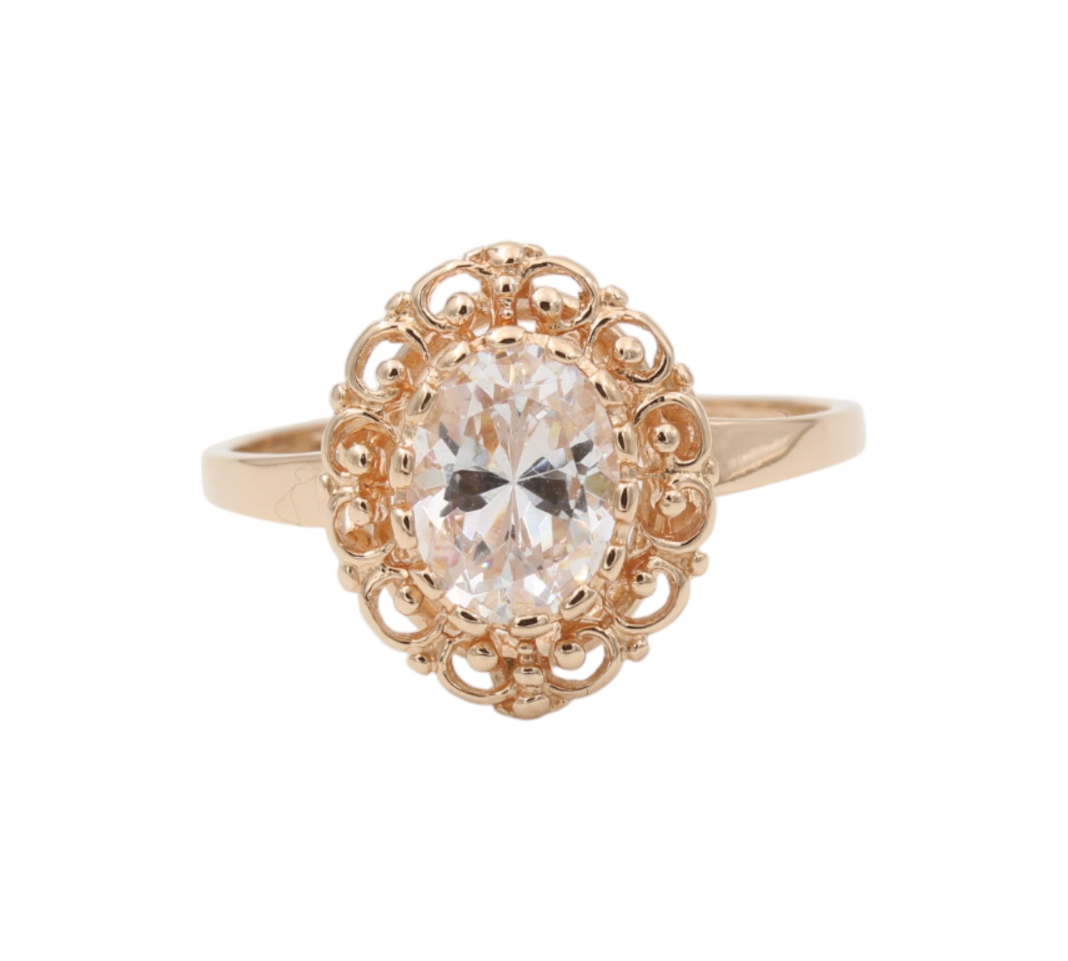 Ring i 18k guld med en zirkonia sten Ring i 18k guld med en zirkonia sten