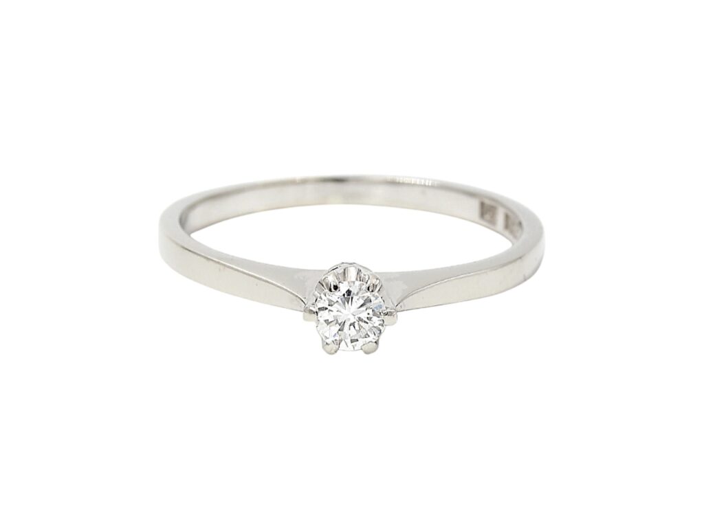 Diamantring i 18k vitguld 0,2 ct diamant.