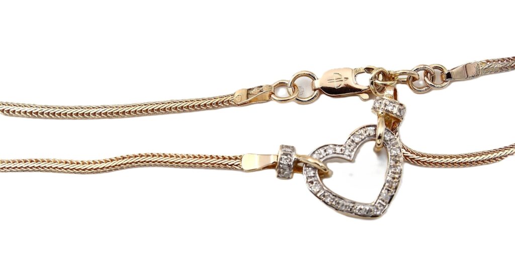 Diamanthalsband i 18k guld - 6,3 g