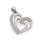Diamant hänge i 18k vitguld med små diamanter
