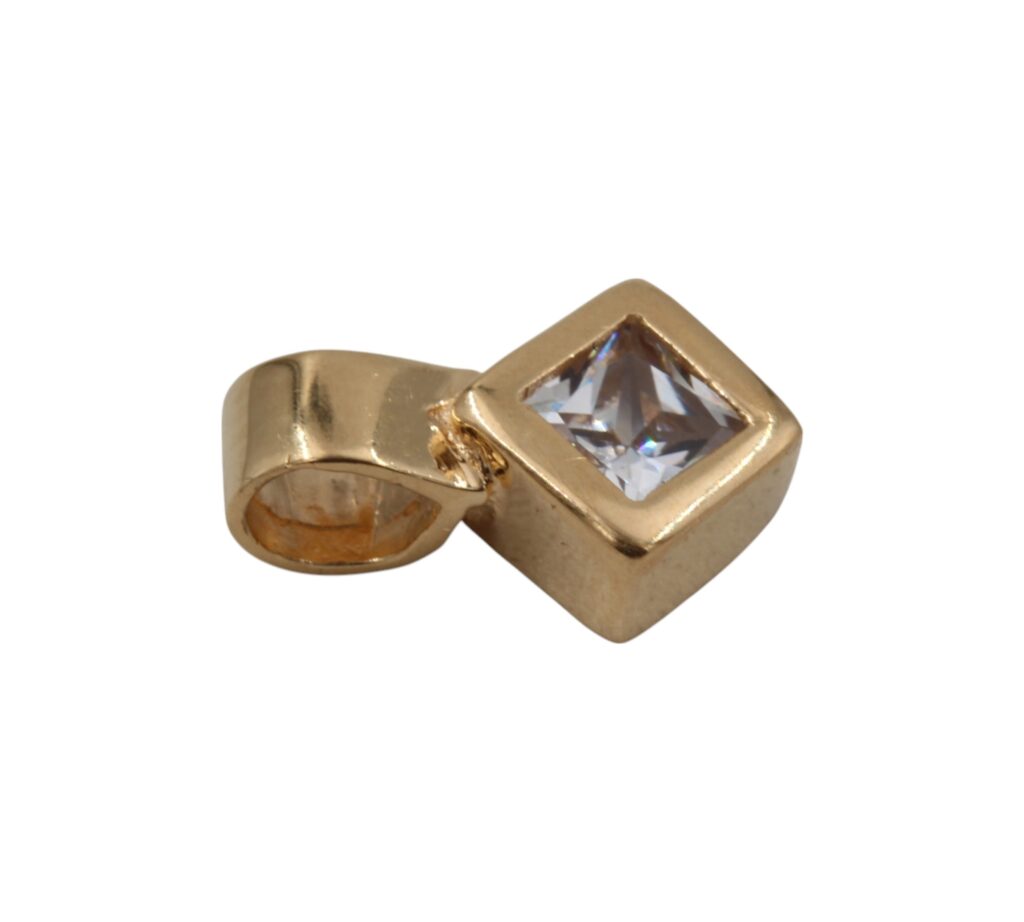 Hänge i 18k guld med en zirkonia sten