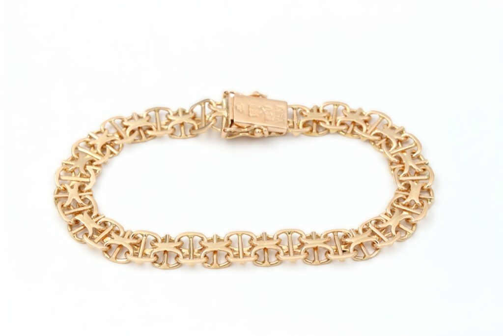 X-länk armband i 18k guld med stavar