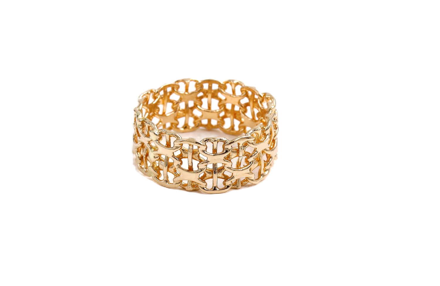 Armband x-länk i 18k guld med stavar
