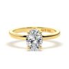 Ring med oval diamant i 18k svenskt rött guld