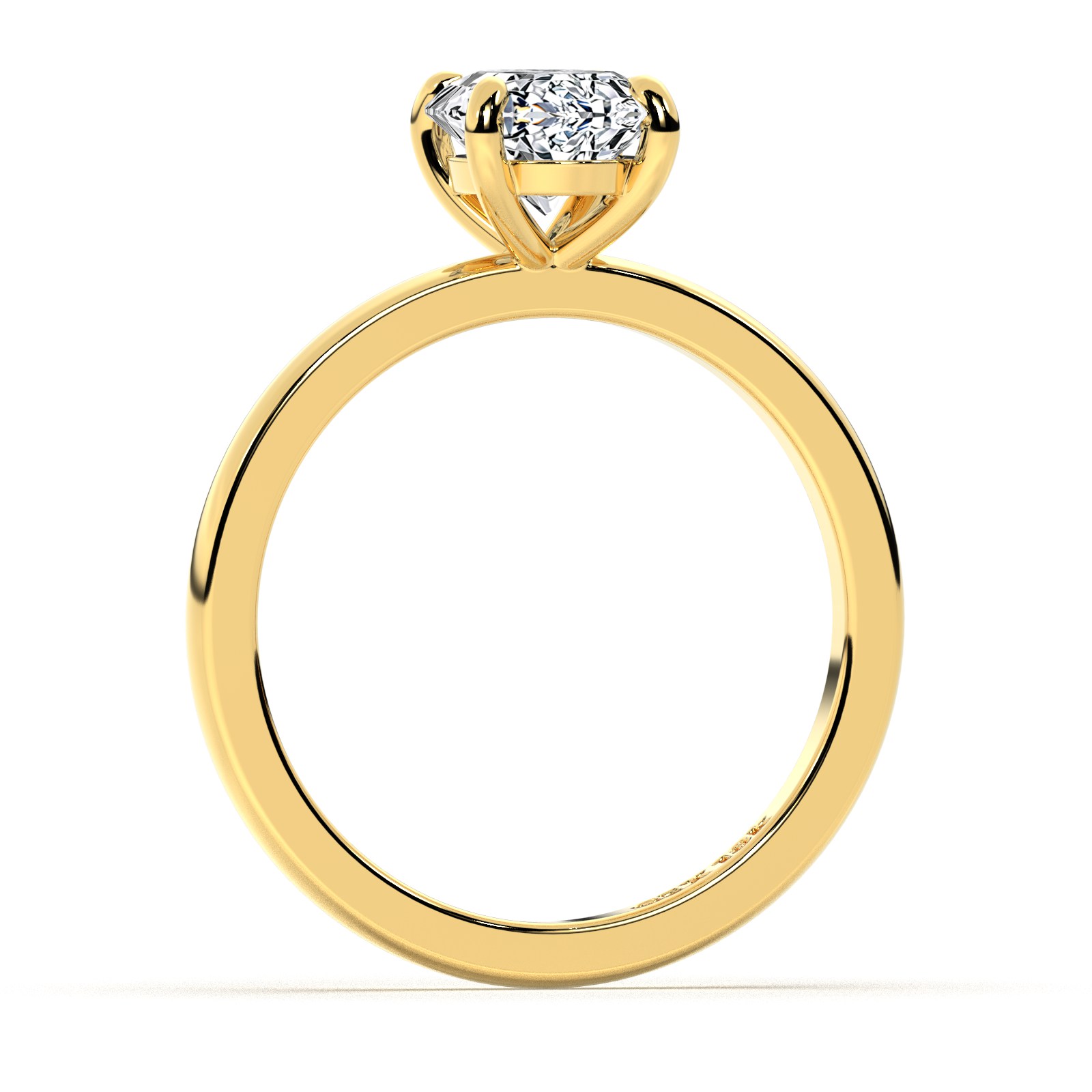 Ring med oval diamant i 18k svenskt rött guld