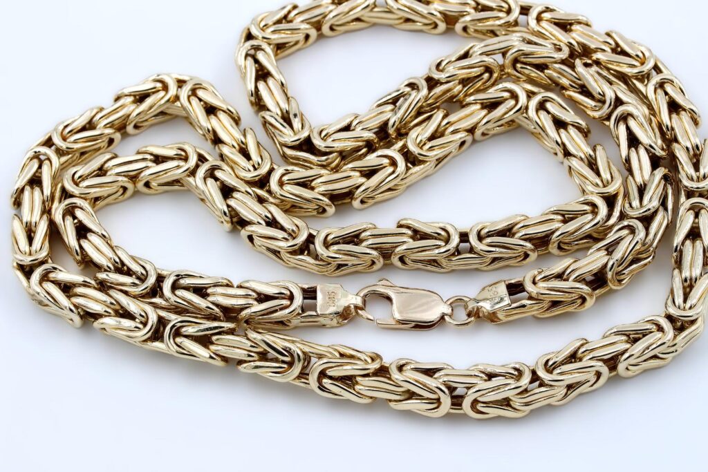 Halsband kejsarlänk i 14k guld - Ihåligt