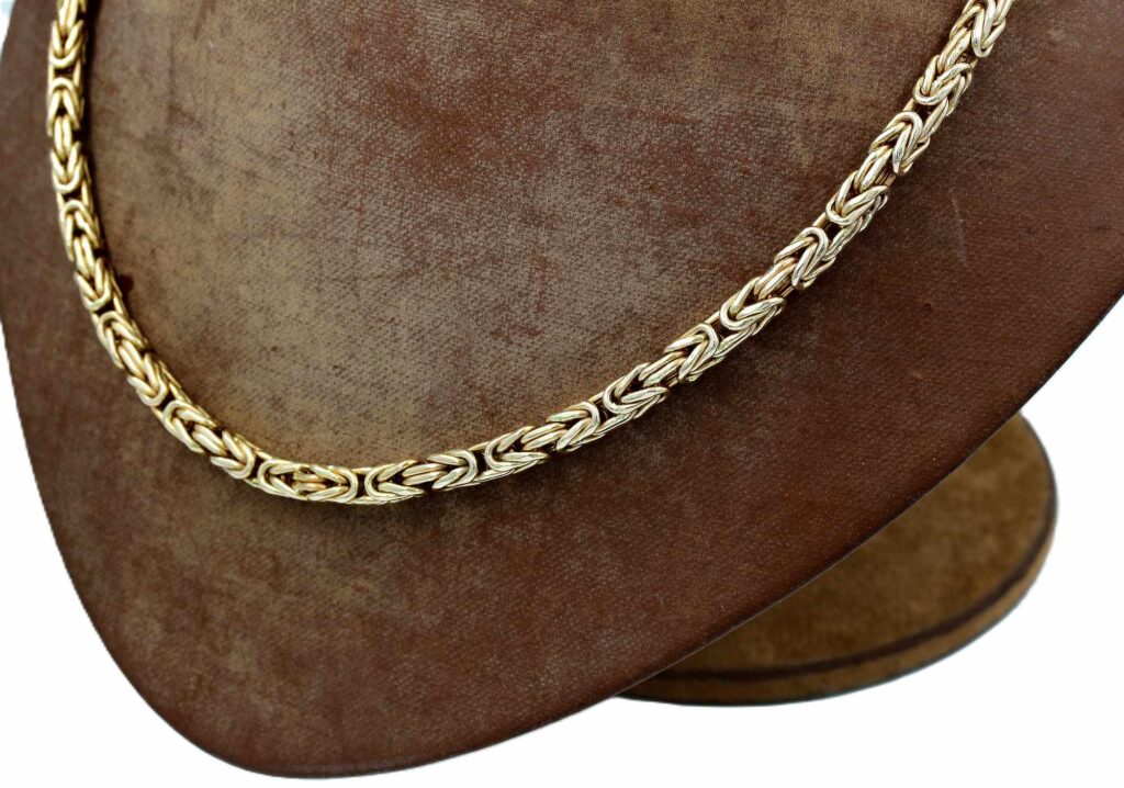 Kejsarlänk halsband i 14k guld.Vikt 29.10 g