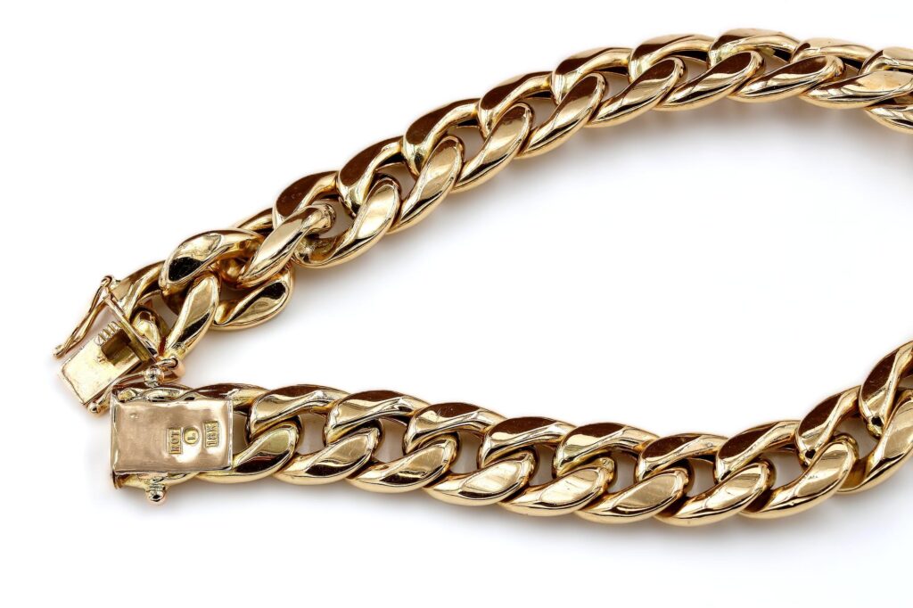 Armband pansar i 18k guld - ihålig. Vikt 23.6 g