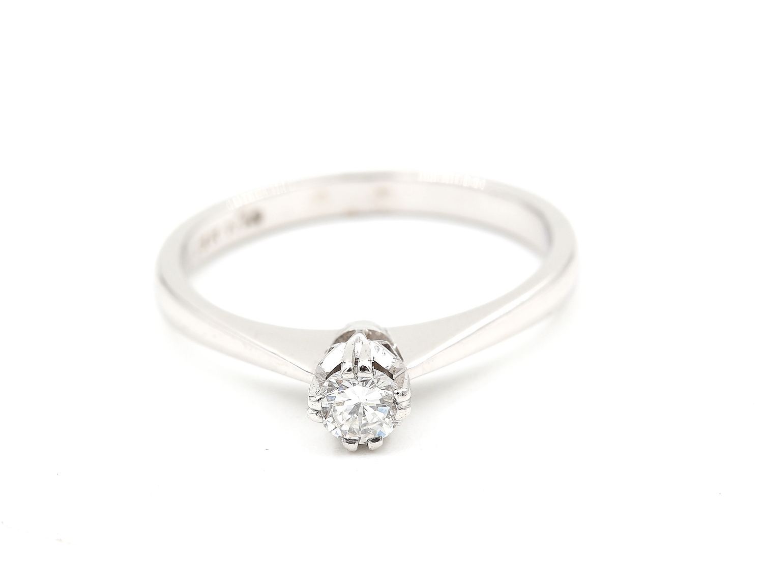 Diamantring i 18k vitguld- 0,20 ct