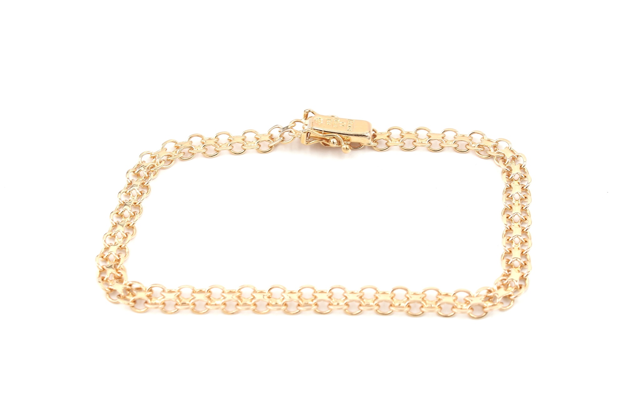 X-länk armband i 18k guld. vikt: 6 g