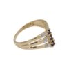 Ring i 18k guld med 6 st diamanter och 3 st safirer