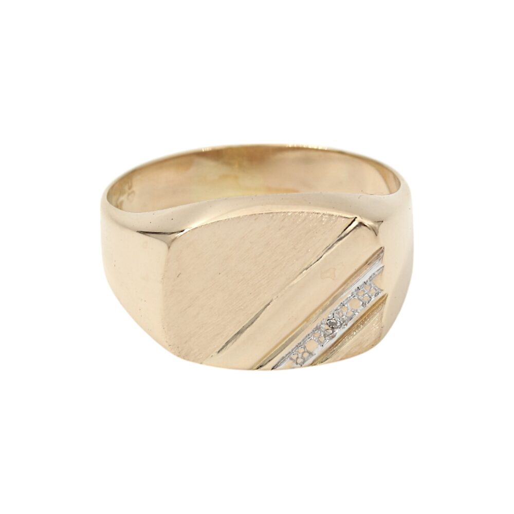 Klackring med en liten diamant.