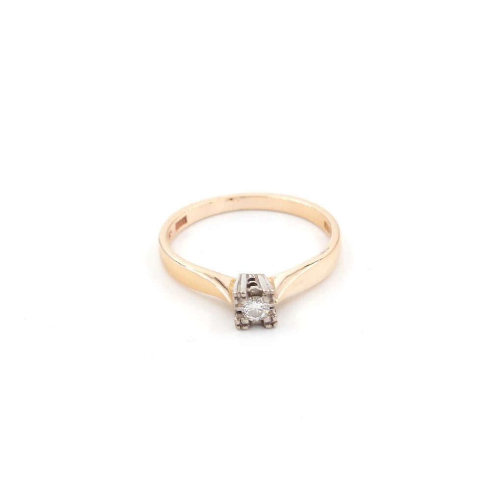 Diamantring i 18k guld- 0,07 ct