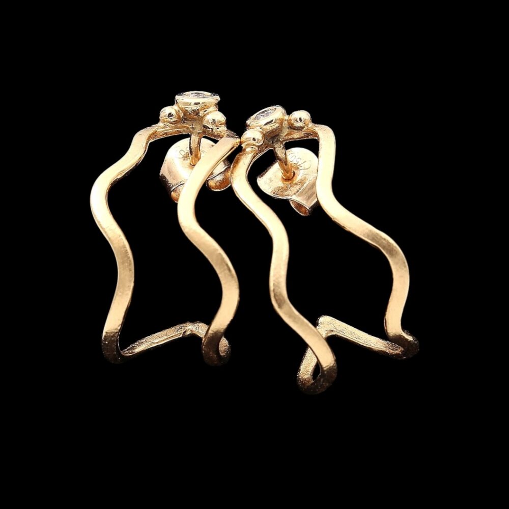 Diamantörhängen i 18k guld