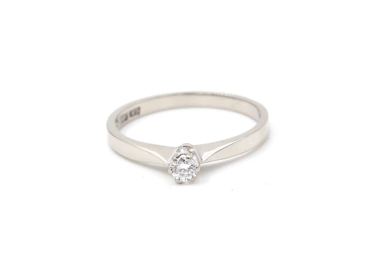 Diamant ring i 18k vitguld- 0,09 ct