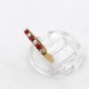 Ring i 18k guld med zirkon stenar.vikt:2.13g