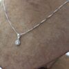 Halsband med zirkon hänge i 18k vitguld