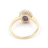Diamantring med safirer i 18k guld 0,12ct. vikt: 3 g