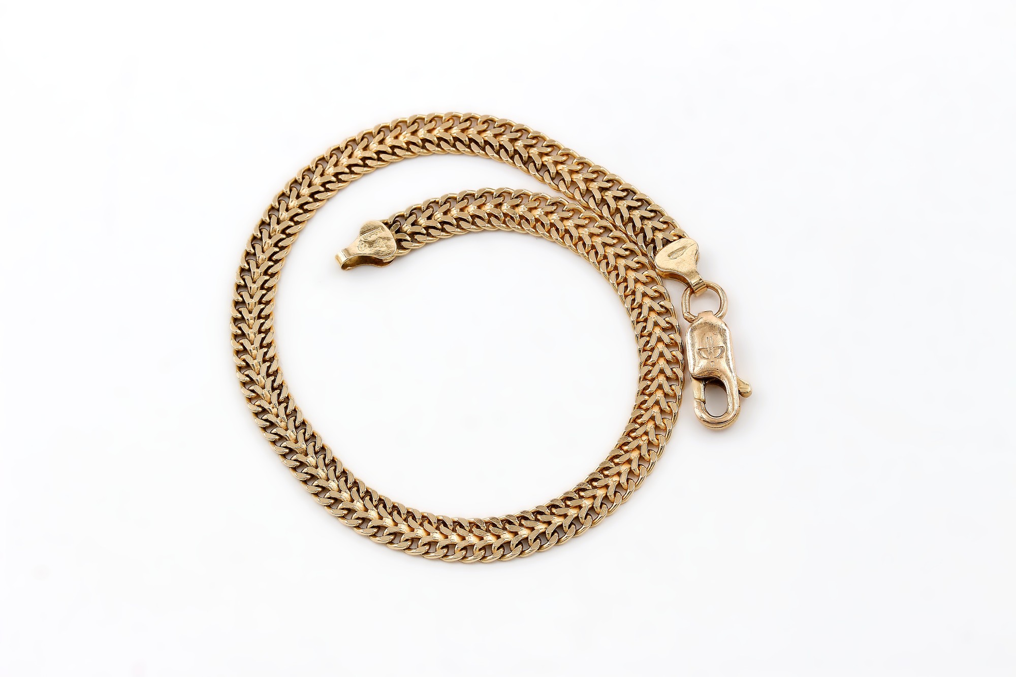 Fiskben armband i 18k guld. Vikt 6.46g