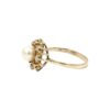 Diamantring i 18k guld 0,12 ct med en pärla
