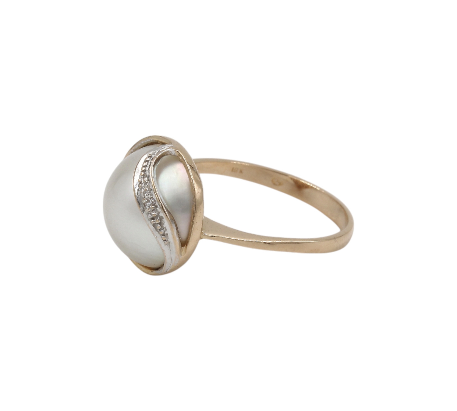 Ring i 18k tvåfärgat guld