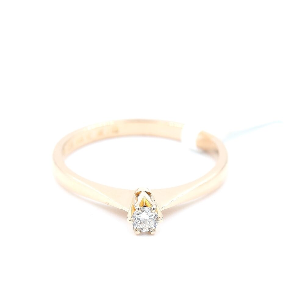 Diamantring i 18k guld 0,07 ct
