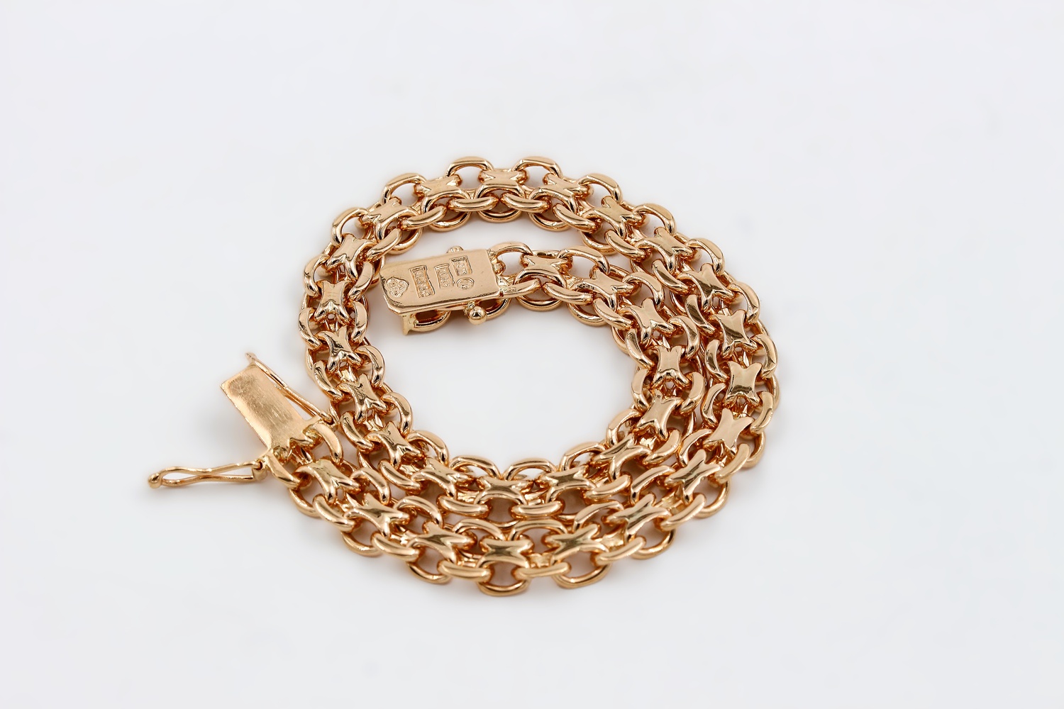 X-länk armband i 18k guld