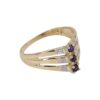 Ring i 18k guld med 6 st diamanter och 3 st safirer