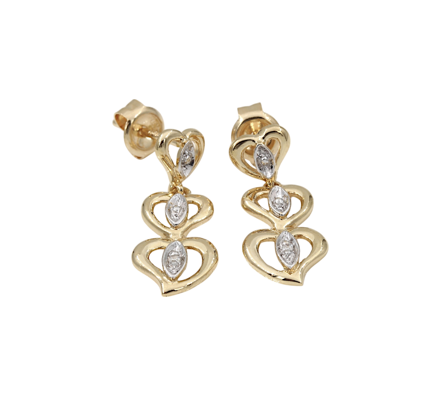 Örhängen i 18k guld - ihåliga