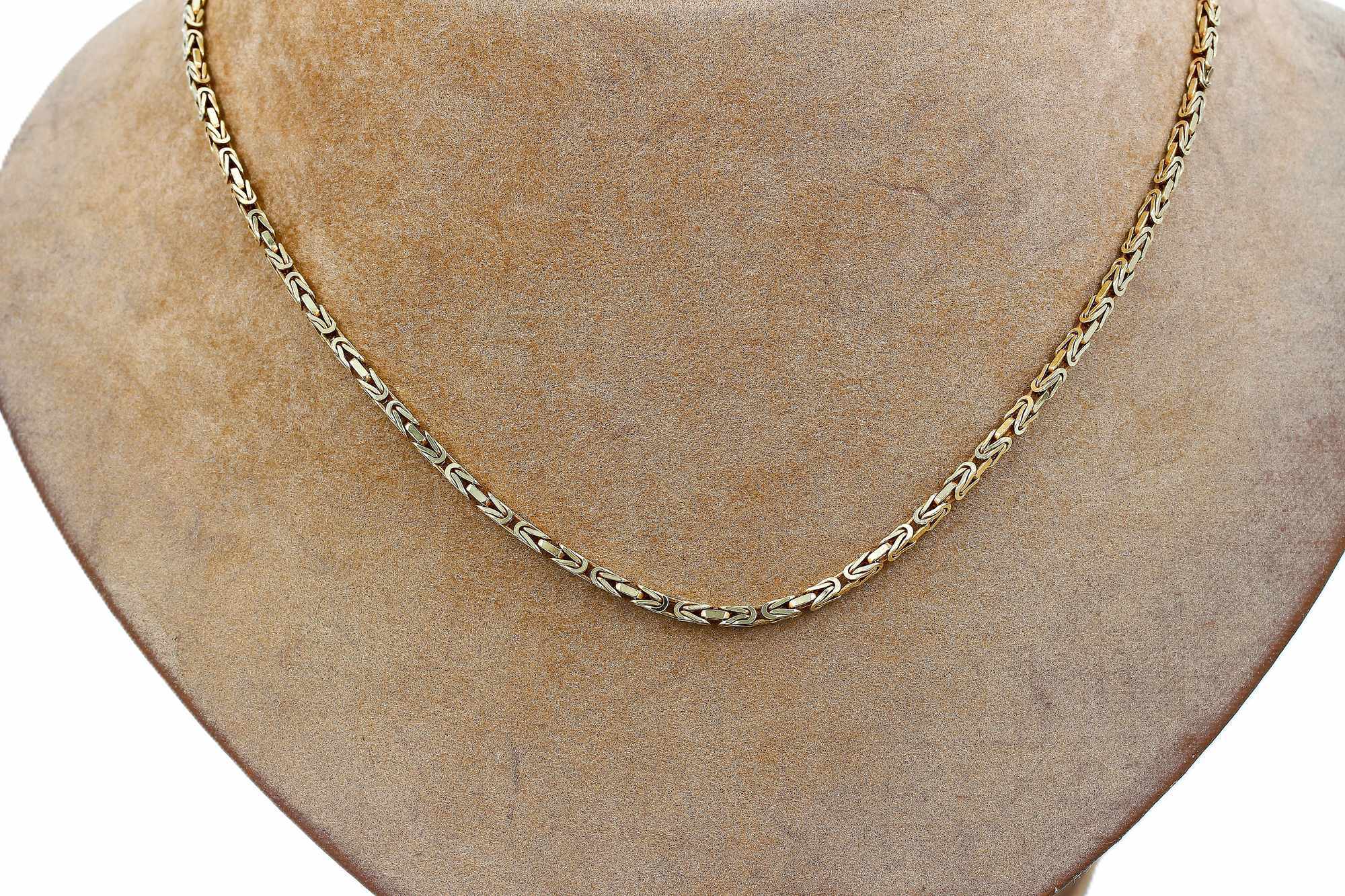 Halsband kejsarlänk i 18k guld - Massiv. Vikt: 14.80g