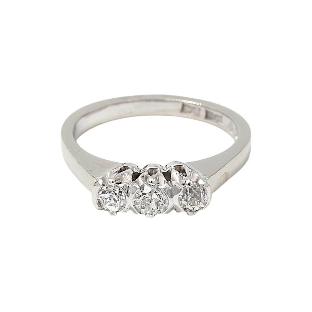 Diamantring i 18k guld vitguld ca 0,4 ct diamanter