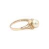 Diamantring i 18k guld 0,02 ct med en pärla