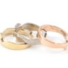 Georg Jensen fusion ring 3 delar , guld, rose och vitguld. vikt: 23,1