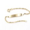 Armband med bricka i 18k guld.Vikt 2.21g