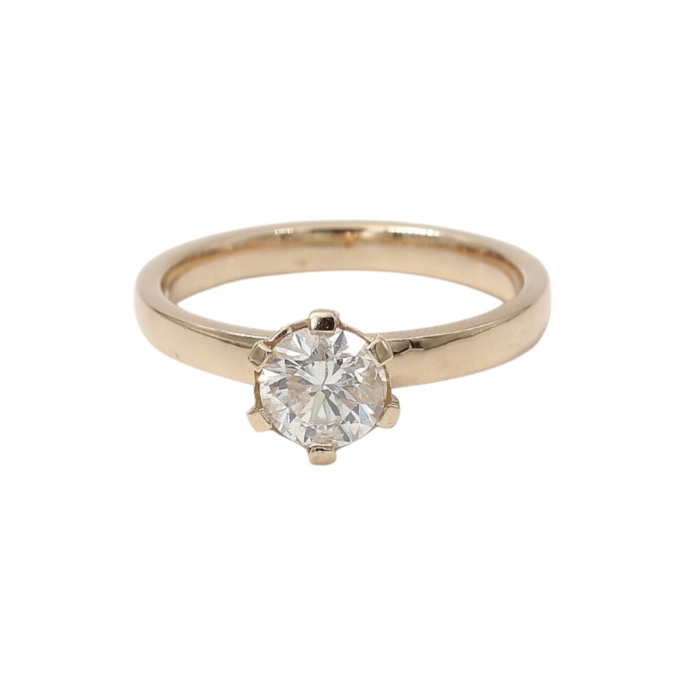 Diamantring i 18k guld 0,72 ct P-H