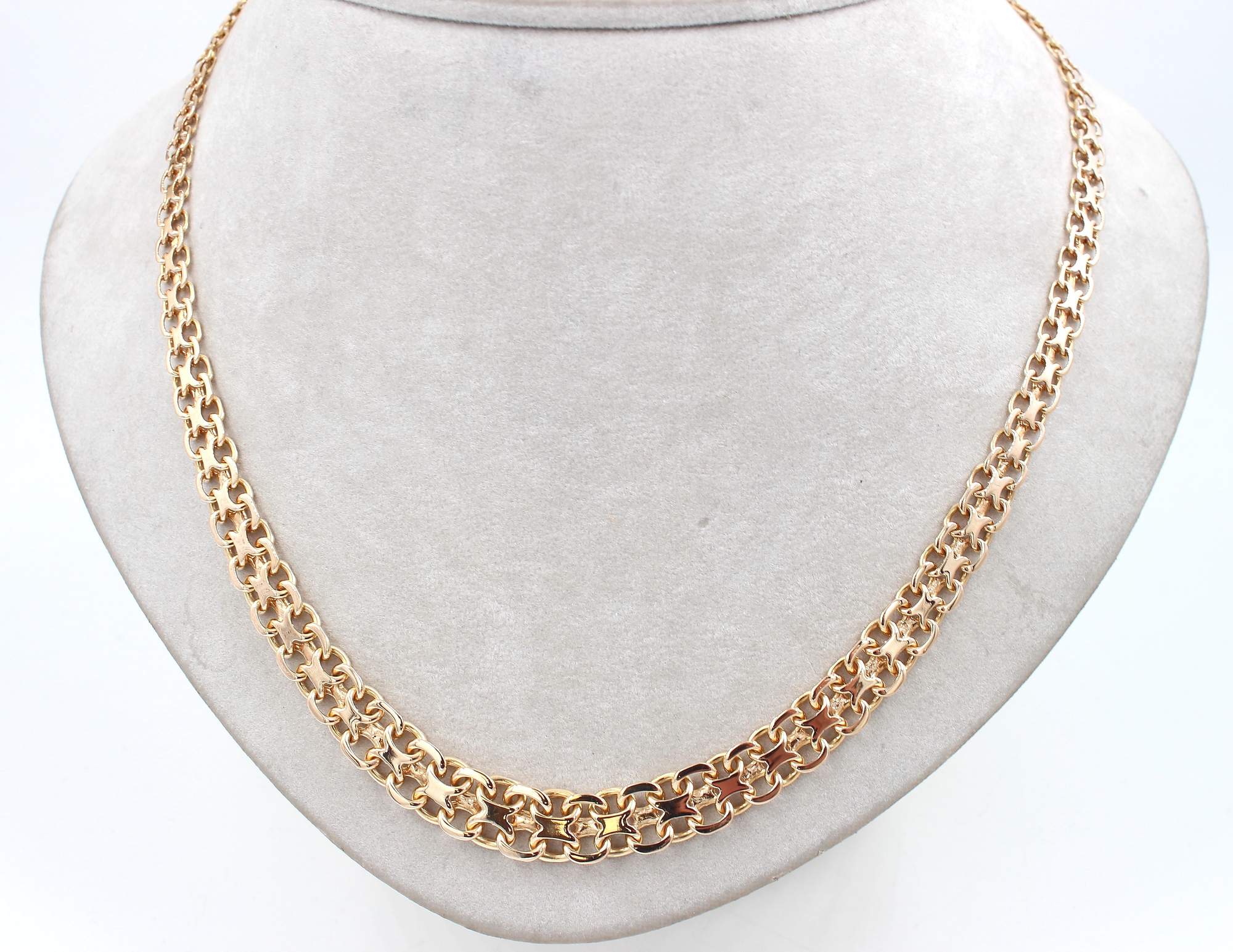 X-länk halsband i 18k guld. vikt: 25,55g