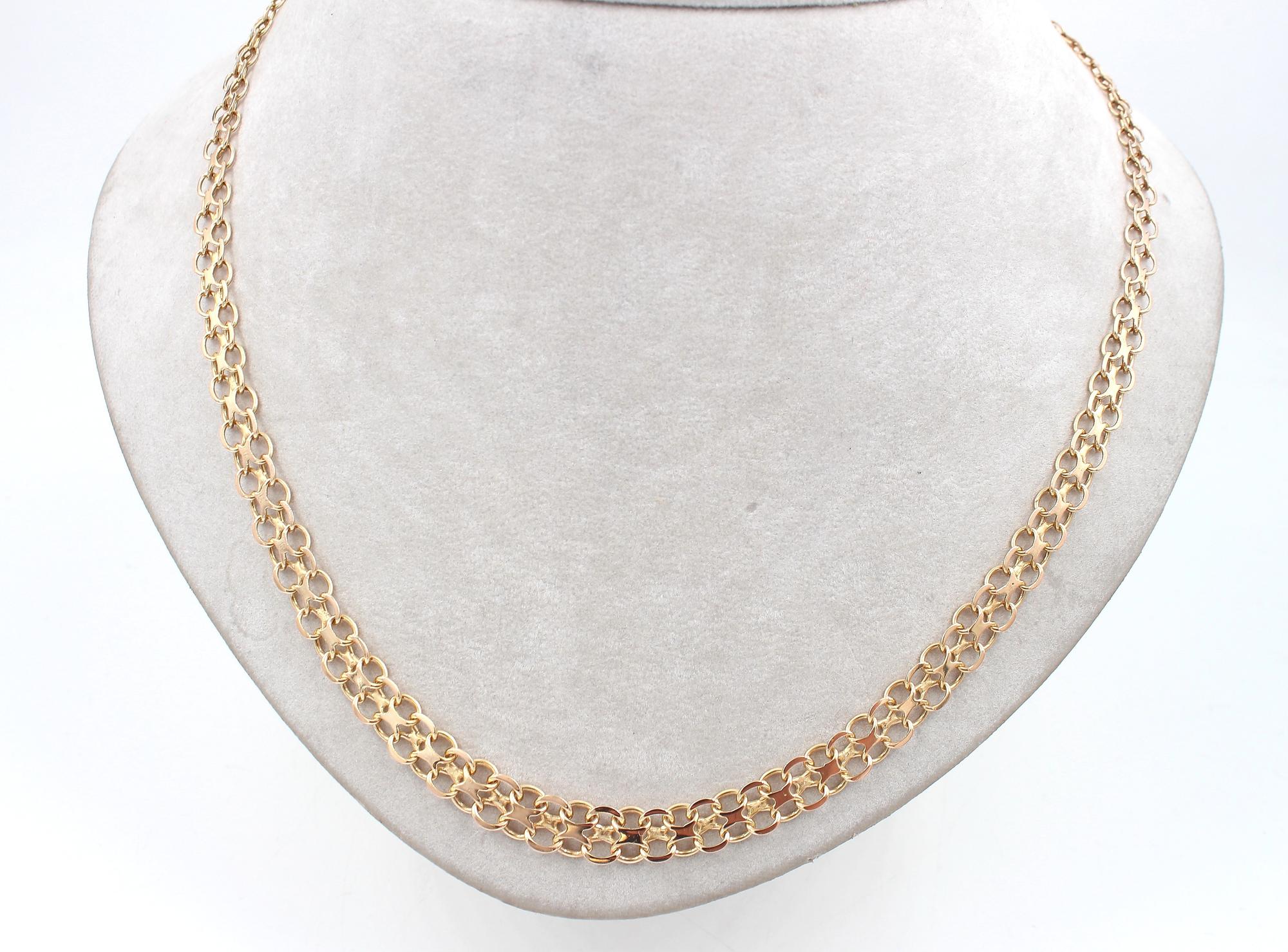 X-länk halsband i 18k guld.Vikt 15,3g