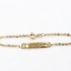 Armband med bricka i 18k guld.Vikt 2.21g